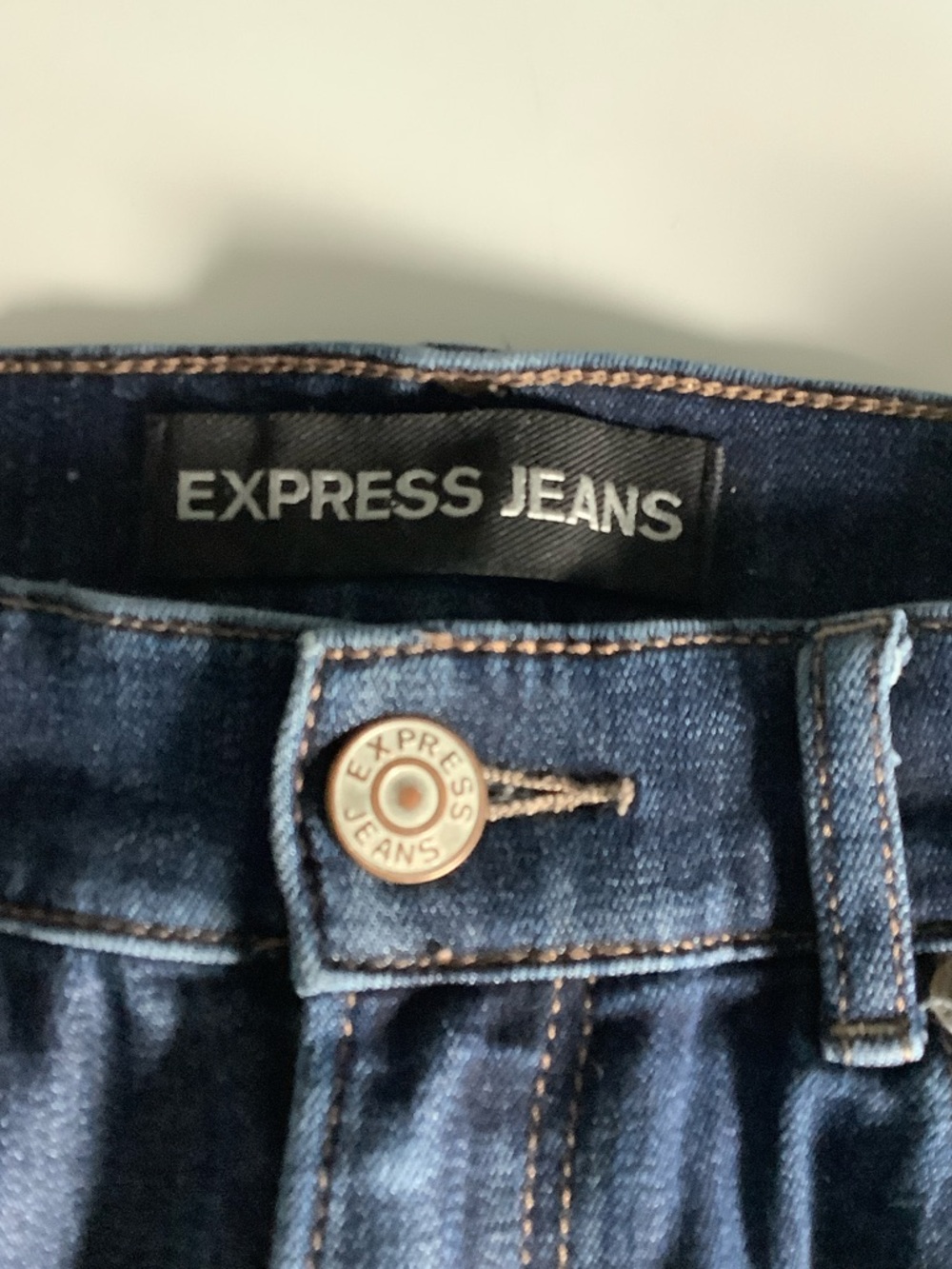 Express Skinny Jeans in Dark Blue Wash - Picture 4 of 5